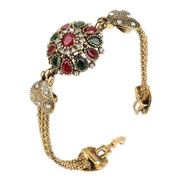Luxury Boho Tibetan Antique Gold Color Grey Crystal Vintage Jewellery - The Jewellery Supermarket